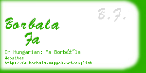 borbala fa business card